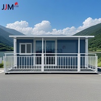 JJM Ready Move Mini-villa de luxe préfabriquée à 2 chambres en acier léger, maison conteneur miniature préfabriquée, portable, extensible, hôtel moderne
