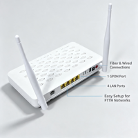 Terminal de Red Óptica FTTH F609 V9 GPON ONU ONT 1GE+3FE+1POTS+USB+2.4G WiFi Módem de Fibra Óptica GPON Firmware en Inglés