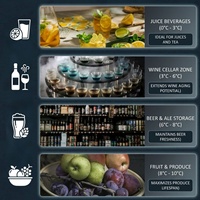 Réfrigérateur professionnel pour boissons avec porte vitrée, refroidisseur vertical pour boissons, réfrigérateur commercial pour hôtel, restaurant, café