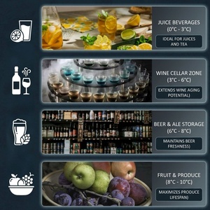 Réfrigérateur professionnel pour boissons avec porte vitrée, refroidisseur vertical pour boissons, réfrigérateur commercial pour hôtel, restaurant, café - Product Image 5