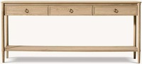 Table console d'intérieur de salon en placage de chêne pour appartement de haute qualité personnalisée et faite à la main