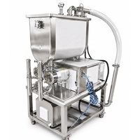 Machine de remplissage de crème glacée et de lotion à double tête avec pompe à engrenages à lobes servo et système d'alimentation automatique