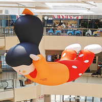 Dessin animé gonflable Anime modèle gonflable Moon Mall grande poupée mascotte modèle lumineux fleur poupée d'amour