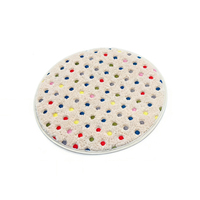 Tapis miniature pour maison de poupée à l'échelle 1/12, tapis de sol rond ovale à surface en peluche pour la décoration de scènes en diorama