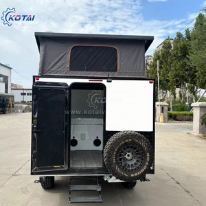 Mini Off-Road Hybrid RV Motorhome Pop Top Camping Caravan con cocina deslizante para remolques de viaje - Product Image 2