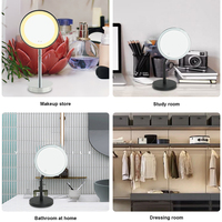 Variété d'angles personnalisable Loupe Hd de haute qualité Miroir de bureau à LED pour salle de bain
