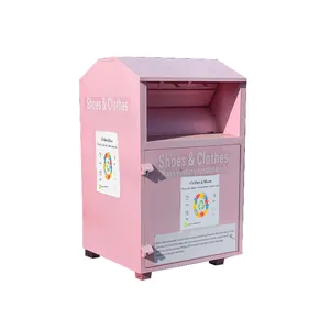 High Quality Low Price Cheap Custom Size Collection Bin Clothes Donation Large Window Donation Bins