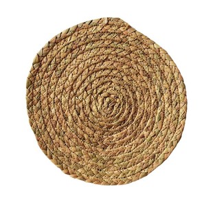 Japanese-style straw rope woven round gourd straw anti-scalding and heat-insulating cups, <b>plates</b>, pot <b>mats</b>, home kitchen <b>mats</b>, - Product Image 5
