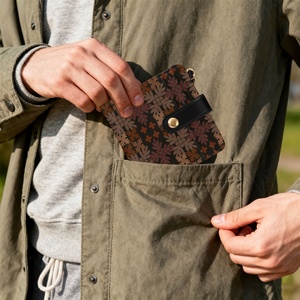 Hawaiian Flower Quilted Design Small <b>Rfid</b> Zipper Coin Pocket PU Leather Compact Cash Credit Card Holder Travel <b>Wallet</b> for Women - Product Image 5