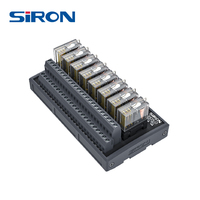Modul Relay Daya SiRON Y435-O Seri Kontrol Industri PLC DC24V Relay Elektromagnetik 8-Kanal 2C Pemasangan Rel DIN ROHS