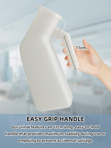 Urinario Masculino Móvil Ecológico de 1 Litro de Capacidad, Dispositivo Urinario de Plástico con Tapa de Cierre Seguro para Pacientes Encamado, Cuidado de Ancianos - Product Image 4