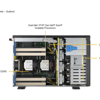 Nouvelle station de travail GPU SYS-741GE-TNRT 4x RTX 6000 Processeur Blackwell Double Xeon Silver Machine IA Deep Learning en stock