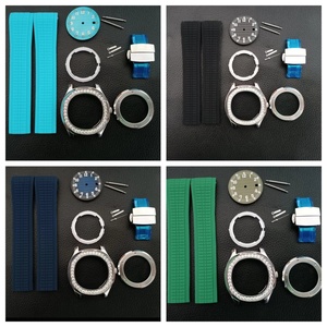 Accesorios para Relojes OEM ODM, Caja de Acero Inoxidable 316 con Incrustaciones de Diamantes, Diámetro de la Esfera de 46 mm, Juego de Correa de Goma - Product Image 6