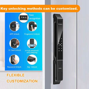 Cerradura Inteligente Delgada para Puertas Corredizas, Entrada sin Llave 6 en 1 con Reconocimiento Facial, Huella Dactilar, Código de Acceso, Tarjeta IC, Control por Aplicación, Llave - Product Image 2