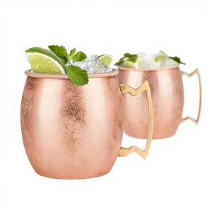 Plain Pure Copper Beer Mug Moscow Mule Cup 16oz Rustic Vintage Drinkware Bar Mug by MHQ Traders PVT LTD - Product Image 1