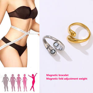 Nuevo anillo magnético biológico dual de acero inoxidable, anillo de joyería saludable para Diabetes, anillo magnético de oro rosa de moda de energía ajustable - Product Image 2