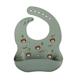 Bavoir bébé en silicone imperméable, léger et doux, pour la dentition et la bave, pour tout-petits et enfants, design 049, logo personnalisé, vente en gros - Product Image 6