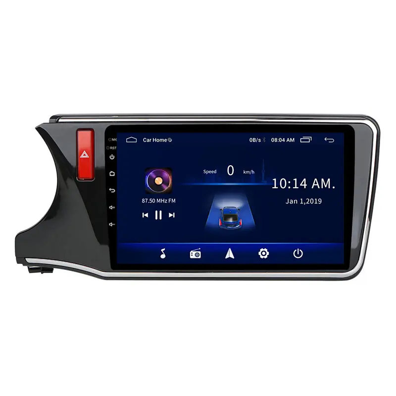 Wanqi 10Inch Android 13 Voor Honda Stad 2014 2015 2016 2017 2018 2019 Multimedia Stereo Auto Dvd-Speler Navigatie Gps Radio