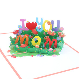 Les fabricants fournissent des cartes de voeux pour la fête des mères I Love You <span class=keywords><strong>Mom</strong></span> Creative 3D <span class=keywords><strong>Pop</strong></span> Up Cards Anniversaire à la mère avec enveloppe - Product Image 3