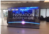 Écran de film transparent Led extérieur bâtiment verre affichage led transparent publicité écran de film Led intérieur