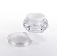 Helder Acryl Diamant Vormige Unieke Cosmetische Sample Verpakking Container Zalfpotje 10G