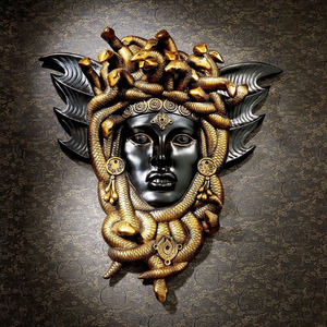 Statue murale Méduse en résine <span class=keywords><strong>de</strong></span> haute qualité, monstre <span class=keywords><strong>de</strong></span> <span class=keywords><strong>la</strong></span> <span class=keywords><strong>mythologie</strong></span> <span class=keywords><strong>grecque</strong></span>, légende serpentée, figurine effrayante, décoration pour <span class=keywords><strong>la</strong></span> maison, 1 pièce - Product Image 3