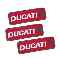 Écussons brodés personnalisés en caoutchouc écologique pour moto de course DUCATI, badges de motard, appliques thermocollantes pour vêtements