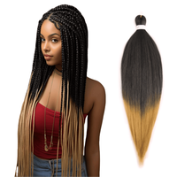 Extensiones personalizadas de gran colección africana, extensiones de 6X 52 pulgadas, Pelo trenzado EZ sintético preestirado degradado de ganchillo resistente al calor
