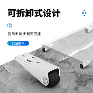 Rouleau de support inférieur pour portes coulissantes en acier laminé à froid, antirouille, design minimaliste, application pour bas de porte de meuble - Product Image 4