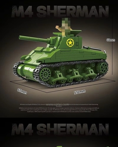 <span class=keywords><strong>Quanguan</strong></span> 100272 WWII M4 Panzer-Serie Bausteine CAZ Soldaten Sowjetischer 75mm Panzer Spielzeugauto für Jungen Baustein-Sets - Product Image 6