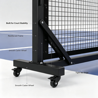 Système de filet de pickleball portable et mobile avec poteaux pour terrains extérieurs et intérieurs, entraînement en club