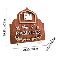 Calendrier du Ramadan en bois, nouveau design 2026, compte à rebours de 30 jours, décoration islamique pour la maison, calendrier de l'Avent du Ramadan