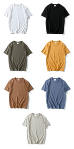 210gsm DTG เสื้อยืดผ้าฝ้ายพิมพ์ลายสำหรับผู้ชายแนวสตรีทแบบกำหนดเองทรงโอเวอร์ไซส์ผ้าฝ้ายถักแนววินเทจสำหรับใส่ไปยิมรักบี้ - Product Image 5