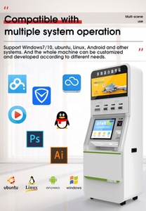 ตู้คีออสก์หน้าจอสัมผัสดิจิทัลพร้อมเครื่องอ่านบัตร RFID รองรับการชำระเงินผ่านบัตร 32 Wifi, การ์ด Vesa และบัตรประชาชน พร้อมฟังก์ชั่นพิมพ์ใบเสร็จและเครื่องอ่านคิวอาร์โค้ด - Product Image 5