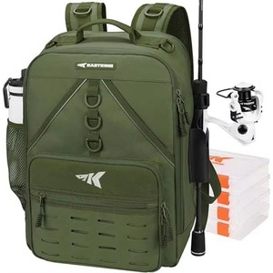 Sac à dos de pêche avec porte-canne - Sac de transport pour matériel de pêche - Cadeaux de pêche à la mouche pour hommes et femmes - Échantillon gratuit - Product Image 1