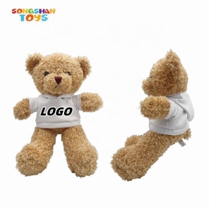 Songshan juguetes logotipo personalizado 30cm oso muñecas ropa ODM suave peluche Animal juguete camiseta Kwaii felpa osos de peluche Sudadera con capucha juguetes regalo - Product Image 3