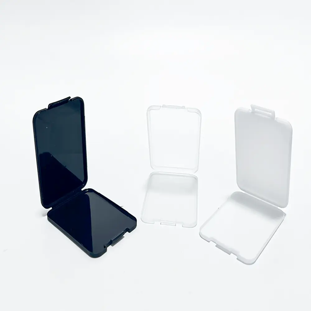 Custom Plastic Shatter Container Card Case Plastic Dunne Case Slanke Dunne Plastic Pakket Zwart Wit Helder