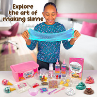 Kit de fabrication de slime en caoutchouc DIY, anti-stress, expérience scientifique, fabrication de crème glacée, avec 4 couleurs, pour les enfants de 7 à 14 ans