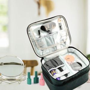 BSCI Factory Portable Roasted Nail Light Storage Bag Essential Oil Nail Polish Storage <b>Box</b> Double Layer 30 Grid Storage Bag - Product Image 4