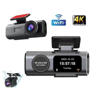 Mini Dashcam cachée Dash Cam avec enregistrement avant et arrière 4k/1080p Uhd 2160p petit Dvr de voiture Wifi 1.47 "pour véhicules