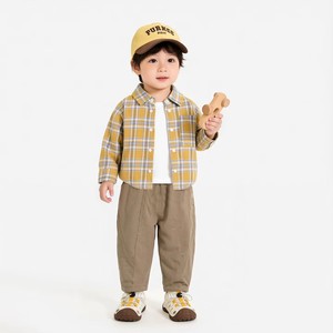 <span class=keywords><strong>Chemise</strong></span> à manches longues à carreaux style japonais-coréen en coton pour garçons, col à revers, nouvelle collection automne 2026, haut <span class=keywords><strong>chic</strong></span> pour bébés et enfants - Product Image 4