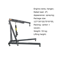 Grue à moteur robuste en gros Support de moteur de voiture pliable de 2 tonnes