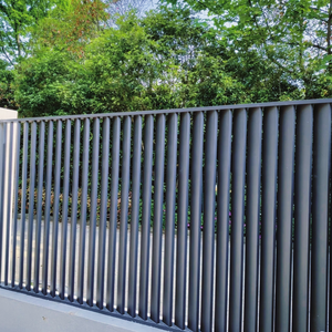 Modern 7ft 3D Model Estate Fence Panels Easy Installation Horizontal Slat Privacy Garden Yard Aluminum Alloy Home Trellis - Product Image 5