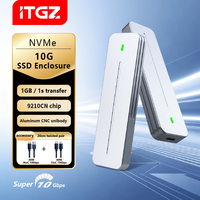 ITGZ 10Gbps M.2 NVMe SSD Enclosure USB 3.2 Gen2 Type-C Casing Hard Drive Eksternal Kecepatan Tinggi PC Mac