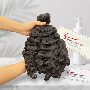 Cheveux humains 100% naturels, bouclés, en trame, couleur noir naturel, disponibles en stock, 12-26 pouces, fournisseur en gros - Product Image 1