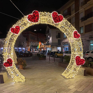 IP65 illuminazione a LED impermeabile per esterni 3D modello a forma di cuore di natale Halloween materiale in metallo decorazione di nozze - Product Image 2