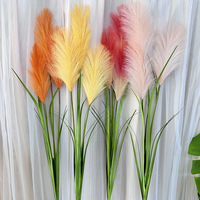 Herbe de la Pampa Artificielle YL de Haute Qualité, 3 Têtes, pour Décoration de Mariage et Décoration Intérieure