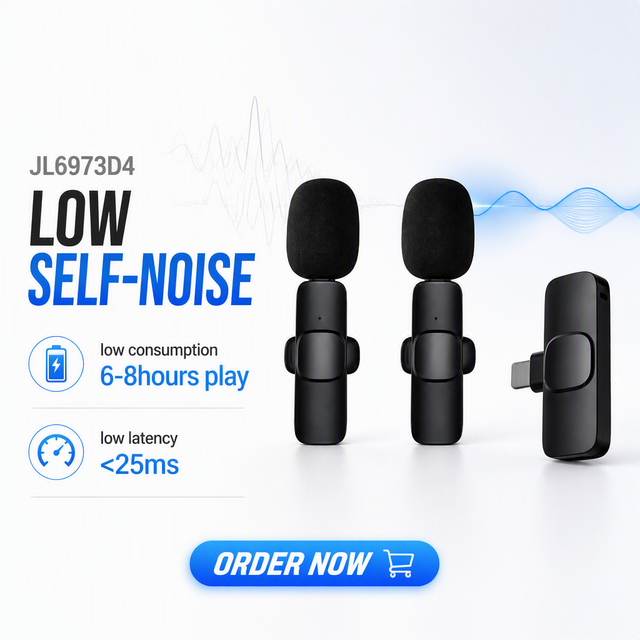 quality  K9 Pink White Wireless Condenser Noise Cancelling Type-C Lapel Microphone for iPhone 15 Podcast Recording & Interview