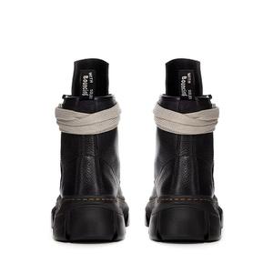 Bottes montantes tendance en cuir véritable pour hommes 2025, modèles à lacets et semelles épaisses, chaussures de créateur Owens. - Product Image 4