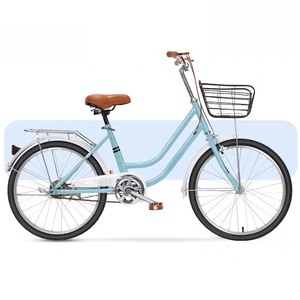 <span class=keywords><strong>Bicicletta</strong></span> <span class=keywords><strong>da</strong></span> <span class=keywords><strong>donna</strong></span> per adulti, 24 pollici, telaio rigido in acciaio ad alto tenore di carbonio, freni a V doppi, leggera, stile retrò, per pendolari universitari, a velocità singola - Product Image 5